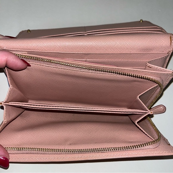 Orchid Pink PRADA Large Wallet & Detachable card holder on chain - Picture 15 of 16